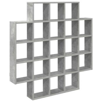 Wandregal Betongrau 100 x 13 x 100 cm Holzwerkstoff