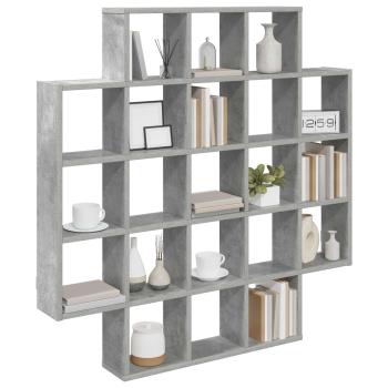 Wandregal Betongrau 100 x 13 x 100 cm Holzwerkstoff