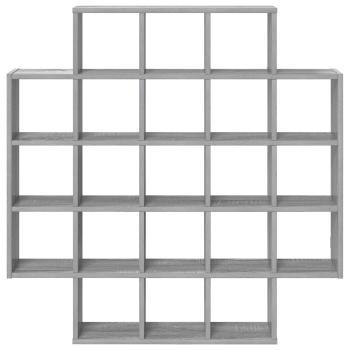 Wandregal Sonoma-Grau 100 x 13 x 100 cm Holzwerkstoff