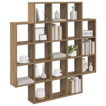 Wandregal Artisan-Eiche 100 x 13 x 100 cm Holzwerkstoff