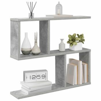 Wandregal Betongrau 60 x 12 x 50,5 cm Holzwerkstoff