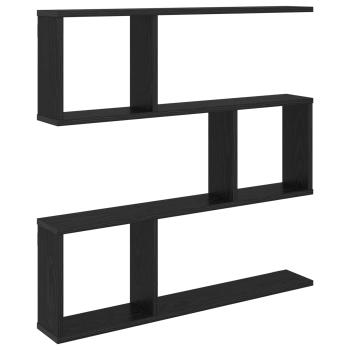 Wandregal Schwarze Eiche 80 x 12 x 79,5 cm Holzwerkstoff