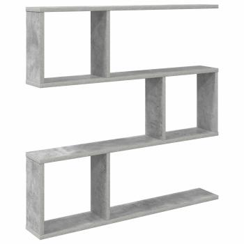 Wandregal Betongrau 80 x 12 x 79,5 cm Holzwerkstoff
