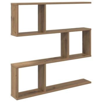 Wandregal Artisan-Eiche 80 x 12 x 79,5 cm Holzwerkstoff
