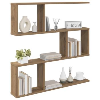Wandregal Artisan-Eiche 80 x 12 x 79,5 cm Holzwerkstoff