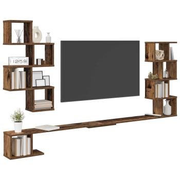 Wandmontiertes TV-Regal Altholz 180 x 15 x 94 cm Holzwerkstoff