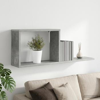 ARDEBO.de - Schweberegale Betongrau 80 x 15 x 30 cm Holzwerkstoff