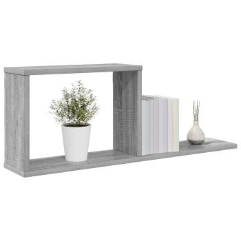 Schweberegale 2 stk. Sonoma-Grau 80 x 15 x 30 cm Holzwerkstoff