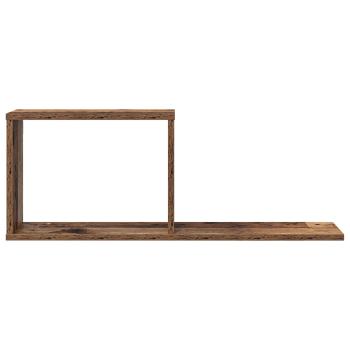 Schweberegale 2 Stk. Altholz 80 x 15 x 30 cm Holzwerkstoff