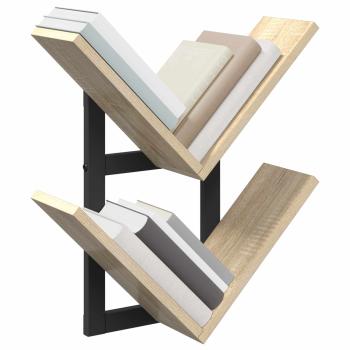 Wandregal 2 Stk. Sonoma-Eiche 43 x 15 x 47 cm Holzwerkstoff