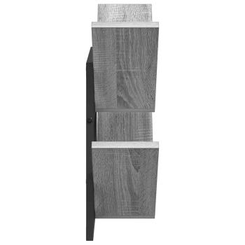 Wandregal 2 stk. Sonoma-Grau 43 x 15 x 47 cm Holzwerkstoff