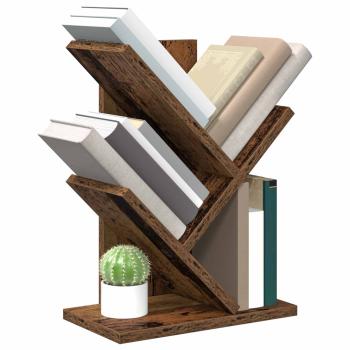 Baumb?cherregal 3-st?ckig 30 x 18 x 40 cm Holzwerkstoff Altholz