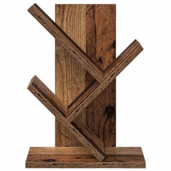 Baumb?cherregal 3-st?ckig 30 x 18 x 40 cm Holzwerkstoff Altholz