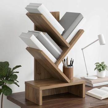 ARDEBO.de - Baumb?cherregal 3-st?ckig 30 x 18 x 48 cm Holzwerkstoff