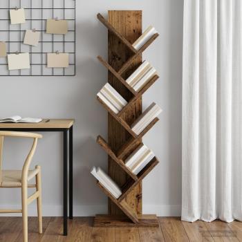 ARDEBO.de - Baumbücherregal 6-stöckig 30 x 18 x 100 cm Holzwerkstoff