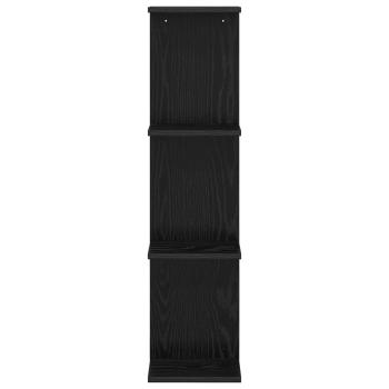 Wandregal 2 Stk. Schwarze Eiche 25 x 15 x 100 cm Holzwerkstoff