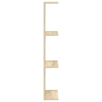 Wandregal 2 Stk. Sonoma-Eiche 25 x 15 x 100 cm Holzwerkstoff