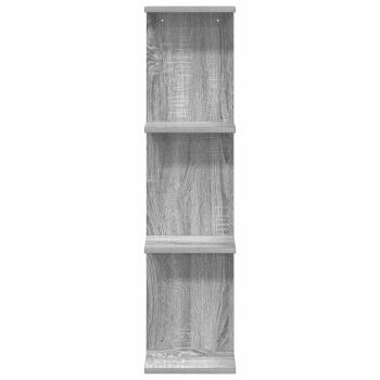 Wandregal 2 stk. Sonoma-Grau 25 x 15 x 100 cm Holzwerkstoff