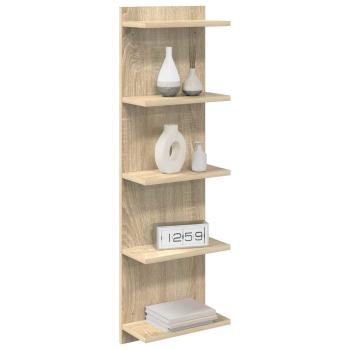 Wandregal 2 stk. Sonoma-Eiche 30 x 15 x 100 cm Holzwerkstoff