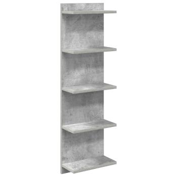 Wandregal Betongrau 30 x 15 x 100 cm Holzwerkstoff