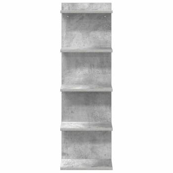 Wandregal Betongrau 30 x 15 x 100 cm Holzwerkstoff
