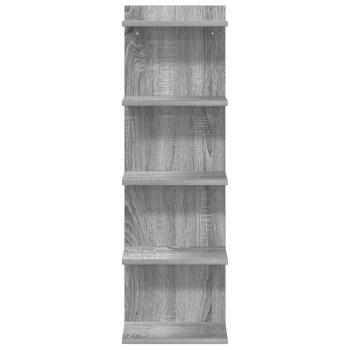 Wandregal 2 stk. Sonoma-Grau 30 x 15 x 100 cm Holzwerkstoff