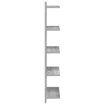 Wandregal 2 stk. Sonoma-Grau 30 x 15 x 100 cm Holzwerkstoff