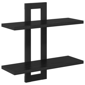 Schweberegale Schwarze Eiche 40 x 15 x 40 cm Holzwerkstoff