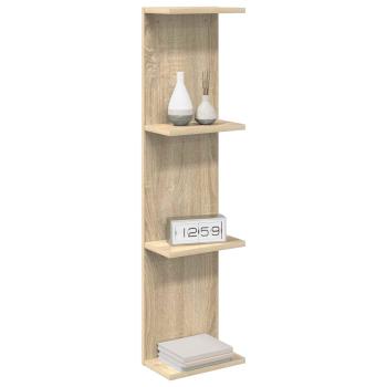 Wandregal 2 Stk. Sonoma-Eiche 22 x 15 x 100 cm Holzwerkstoff