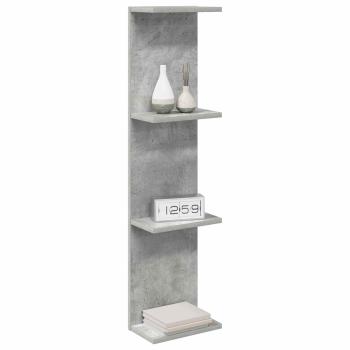 Wandregal Betongrau 22 x 15 x 100 cm Holzwerkstoff