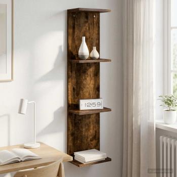 ARDEBO.de - Wandregal Raucheiche 22 x 15 x 100 cm Holzwerkstoff