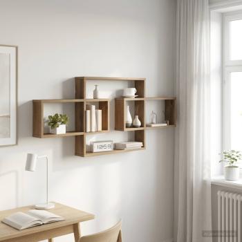 ARDEBO.de - Wandregal Artisan-Eiche 130 x 10 x 50 cm Holzwerkstoff