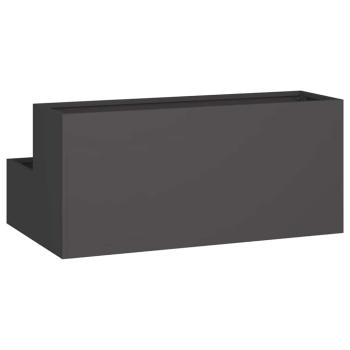 Garten-Pflanzgefäß Schwarz 100 x 60 x 45 cm Kaltgewalzter Stahl