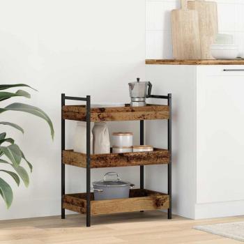 ARDEBO.de - Küchentrolley Altholz 50 x 30 x 70 cm Holzwerkstoff