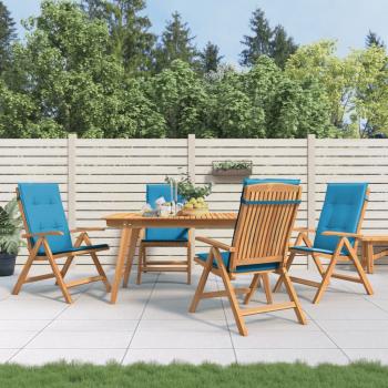 ARDEBO.de - Verstellbare Klappstühle mit Kissen, 4-teilig, Massivholz Teak