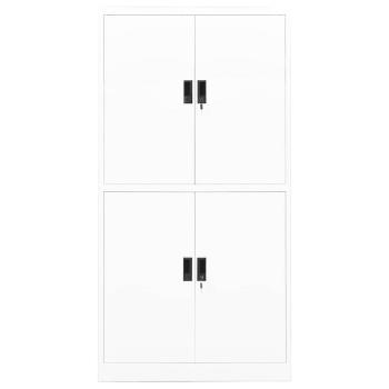 Büroschrank Weiß 90x40x180 cm Stahl