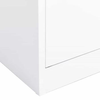 Büroschrank Weiß 90x40x180 cm Stahl