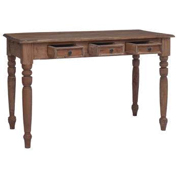 Schreibtisch mit Schubladen 117x57x75 cm Altholz Massiv