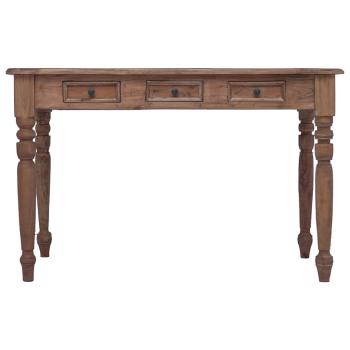 Schreibtisch mit Schubladen 117x57x75 cm Altholz Massiv