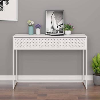 ARDEBO.de - Konsolentisch Weiß 106x35x75 cm Stahl