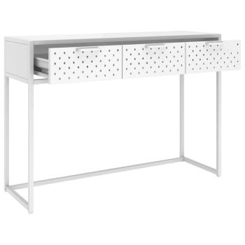 Konsolentisch Weiß 106x35x75 cm Stahl