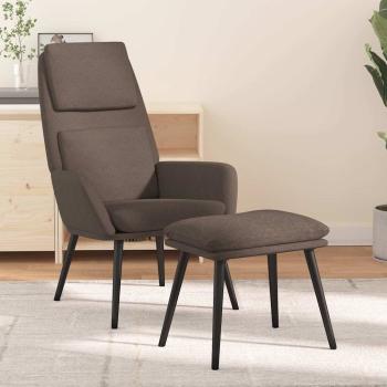 ARDEBO.de - Relaxsessel mit Hocker Taupe Stoff