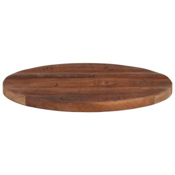Tischplatte Ø 60x2,5 cm Rund Altholz Massiv