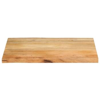 Tischplatte mit Baumkante 80x60x2,5 cm Massivholz Mango