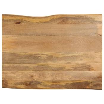 ARDEBO.de - Tischplatte mit Baumkante 90x80x2,5 cm Massivholz Mango