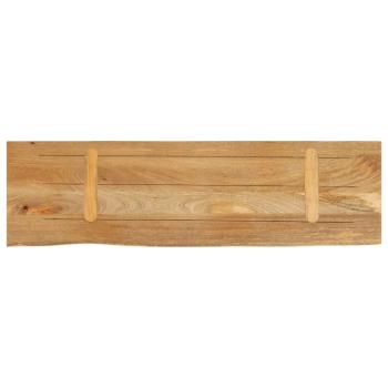 Tischplatte mit Baumkante 100x40x2,5 cm Massivholz Mango