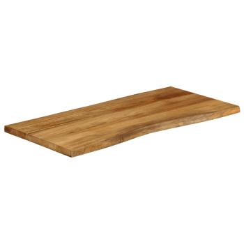 Tischplatte mit Baumkante 120x60x2,5 cm Massivholz Mango
