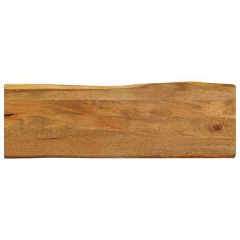 ARDEBO.de - Tischplatte mit Baumkante 120x40x3,8 cm Massivholz Mango