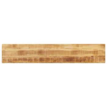 ARDEBO.de - Tischplatte 140x20x2,5 cm Rechteckig Raues Massivholz Mango