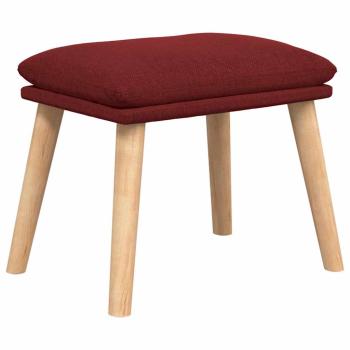 Relaxsessel mit Hocker Weinrot Stoff